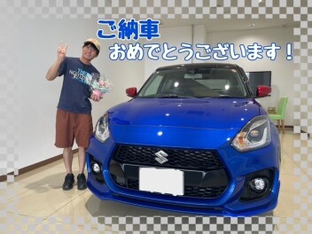 T様にスイフトスポーツご納車致しました